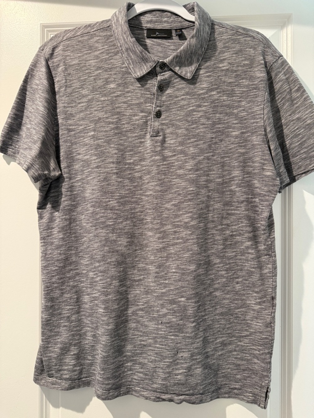 Marc Anthony Gray Heather Polo Shirt